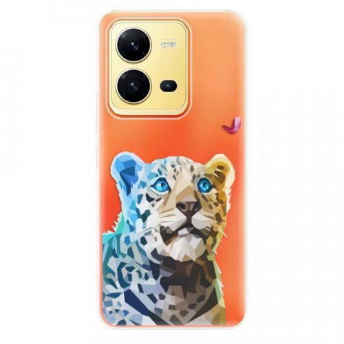 Odolné silikónové puzdro iSaprio - Leopard With Butterfly - Vivo X80 Lite 5G
