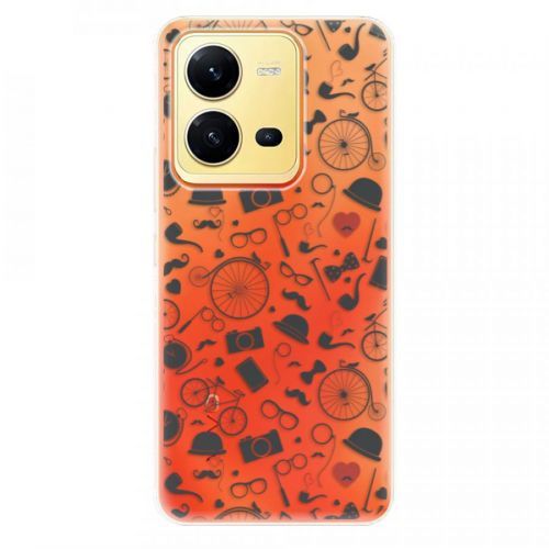 Odolné silikónové puzdro iSaprio - Vintage Pattern 01 - black - Vivo X80 Lite 5G