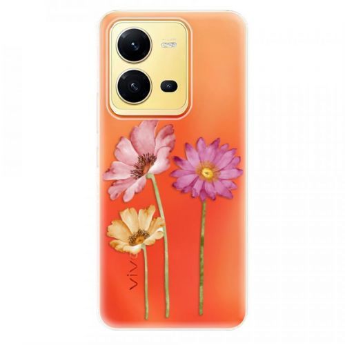 Odolné silikónové puzdro iSaprio - Three Flowers - Vivo X80 Lite 5G