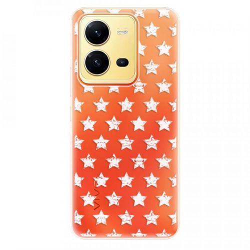 Odolné silikónové puzdro iSaprio - Stars Pattern - white - Vivo X80 Lite 5G