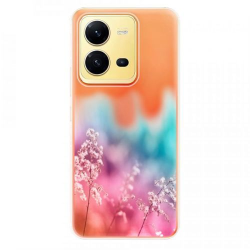 Odolné silikónové puzdro iSaprio - Rainbow Grass - Vivo X80 Lite 5G