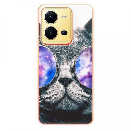 Odolné silikónové puzdro iSaprio - Galaxy Cat - Vivo X80 Lite 5G