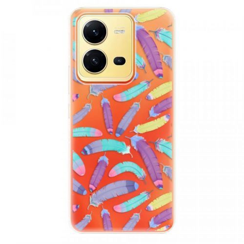 Odolné silikónové puzdro iSaprio - Feather Pattern 01 - Vivo X80 Lite 5G