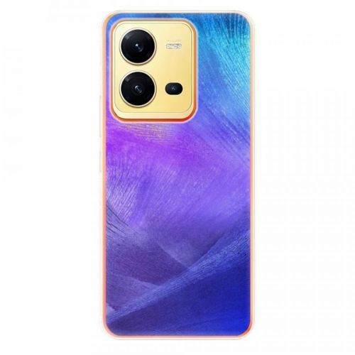 Odolné silikónové puzdro iSaprio - Purple Feathers - Vivo X80 Lite 5G