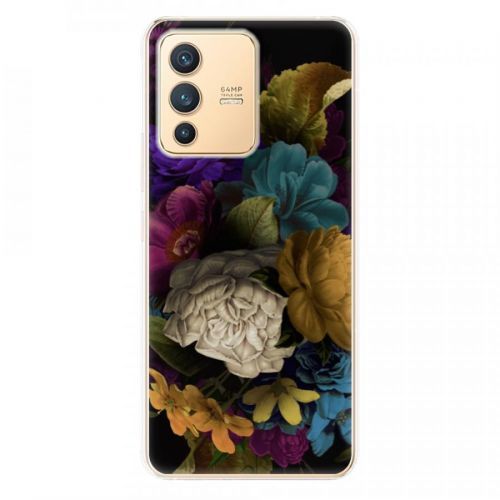 Odolné silikónové puzdro iSaprio - Dark Flowers - Vivo V23 5G