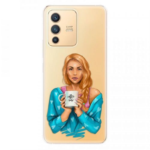 Odolné silikónové puzdro iSaprio - Coffe Now - Redhead - Vivo V23 5G