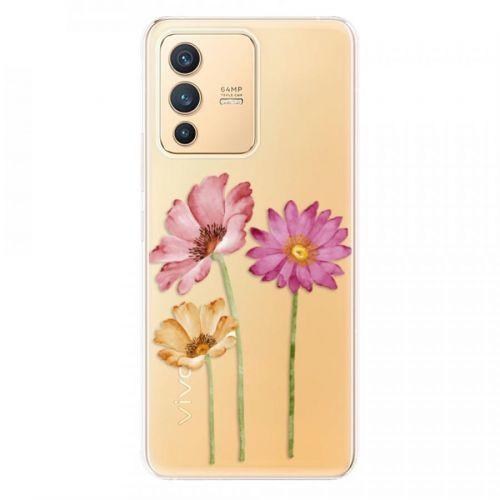 Odolné silikónové puzdro iSaprio - Three Flowers - Vivo V23 5G