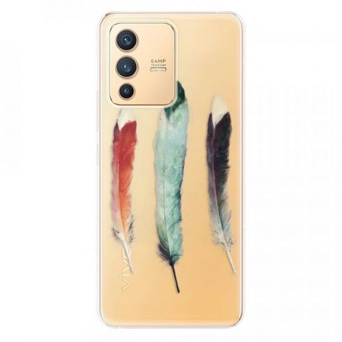 Odolné silikónové puzdro iSaprio - Three Feathers - Vivo V23 5G