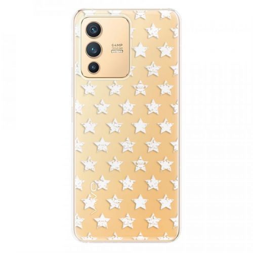 Odolné silikónové puzdro iSaprio - Stars Pattern - white - Vivo V23 5G