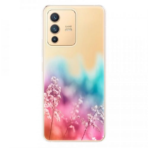 Odolné silikónové puzdro iSaprio - Rainbow Grass - Vivo V23 5G