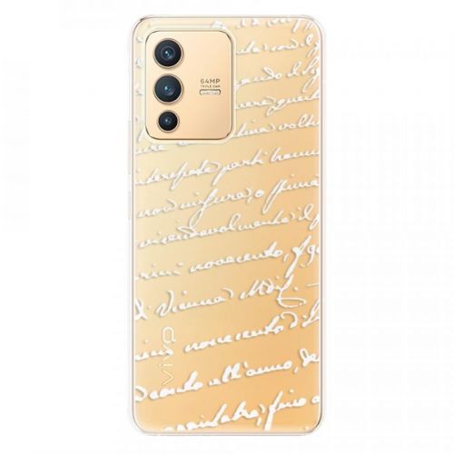 Odolné silikónové puzdro iSaprio - Handwriting 01 - white - Vivo V23 5G