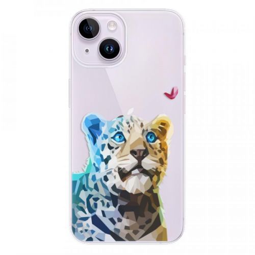 Odolné silikónové puzdro iSaprio - Leopard With Butterfly - iPhone 14
