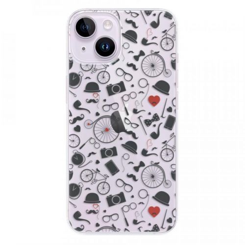 Odolné silikónové puzdro iSaprio - Vintage Pattern 01 - black - iPhone 14