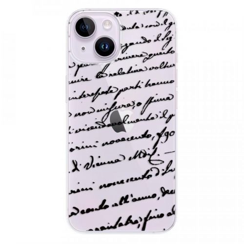 Odolné silikónové puzdro iSaprio - Handwriting 01 - black - iPhone 14