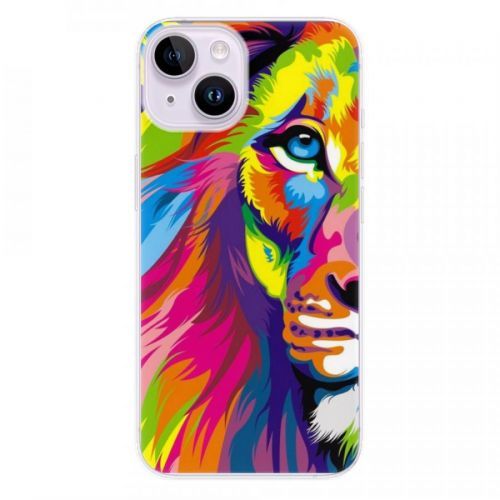 Odolné silikónové puzdro iSaprio - Rainbow Lion - iPhone 14