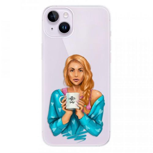 Odolné silikónové puzdro iSaprio - Coffe Now - Redhead - iPhone 14 Plus