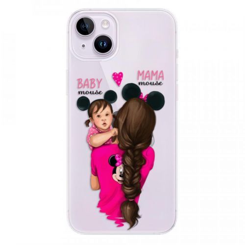 Odolné silikónové puzdro iSaprio - Mama Mouse Brunette and Girl - iPhone 14 Plus