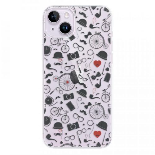Odolné silikónové puzdro iSaprio - Vintage Pattern 01 - black - iPhone 14 Plus