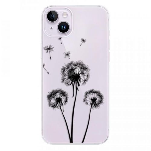 Odolné silikónové puzdro iSaprio - Three Dandelions - black - iPhone 14 Plus