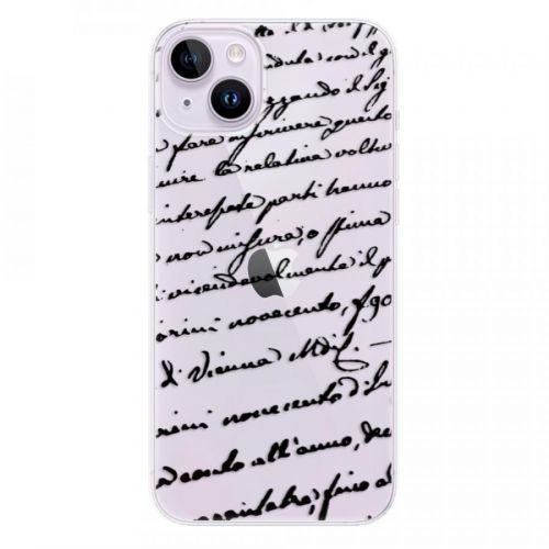 Odolné silikónové puzdro iSaprio - Handwriting 01 - black - iPhone 14 Plus