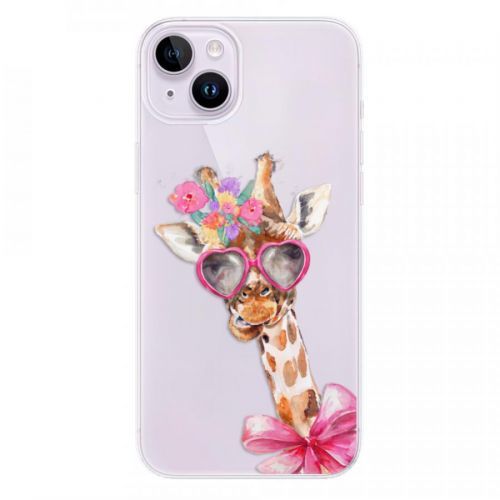 Odolné silikónové puzdro iSaprio - Lady Giraffe - iPhone 14 Plus