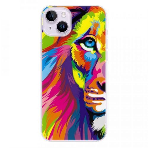 Odolné silikónové puzdro iSaprio - Rainbow Lion - iPhone 14 Plus