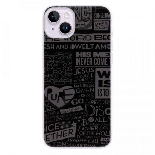 Odolné silikónové puzdro iSaprio - Text 01 - iPhone 14 Plus