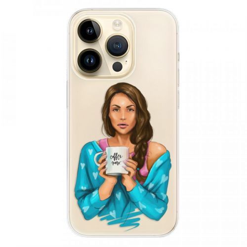 Odolné silikónové puzdro iSaprio - Coffe Now - Brunette - iPhone 14 Pro