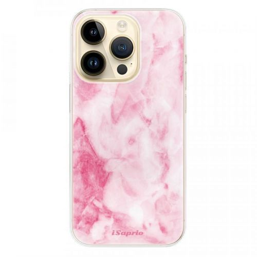 Odolné silikónové puzdro iSaprio - RoseMarble 16 - iPhone 14 Pro