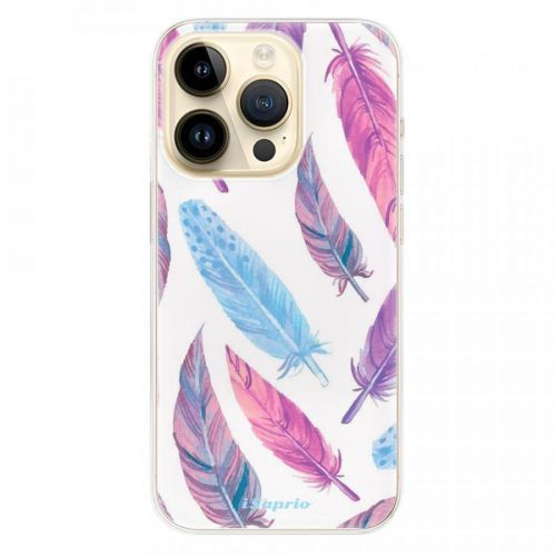 Odolné silikónové puzdro iSaprio - Feather Pattern 10 - iPhone 14 Pro