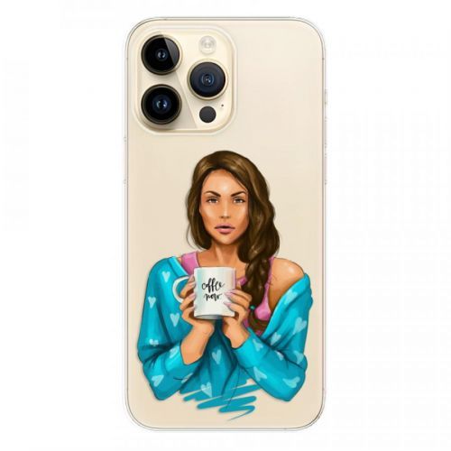 Odolné silikónové puzdro iSaprio - Coffe Now - Brunette - iPhone 14 Pro Max