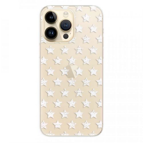 Odolné silikónové puzdro iSaprio - Stars Pattern - white - iPhone 14 Pro Max