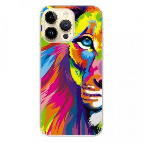 Odolné silikónové puzdro iSaprio - Rainbow Lion - iPhone 14 Pro Max