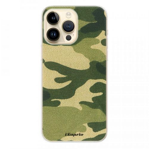 Odolné silikónové puzdro iSaprio - Green Camuflage 01 - iPhone 14 Pro Max