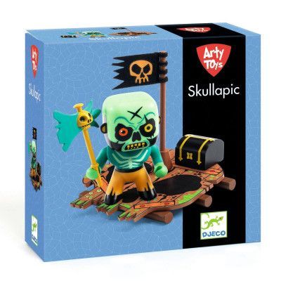 Arty Toys - pirát Skull s plťou a truhlicou