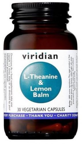 Viridian l-theanine & lemon balm (l-theanin s meduňkou) 30 kapsúl