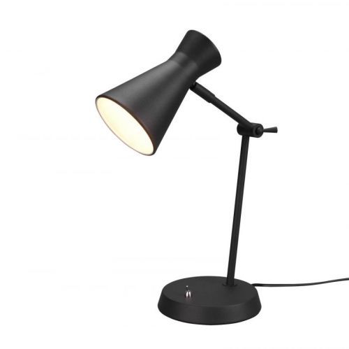 Lampa na písací stôl Enzo, 1-plameňová, čierna