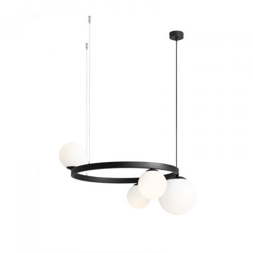 Závesné svietidlo 1099L1_R, 4-plameňové, čierna