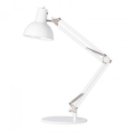 midgard pružinová stolová lampa s podstavcom biela