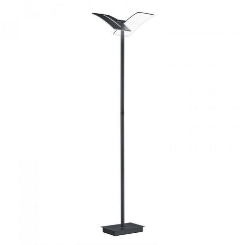 Stojaca LED lampa Dual zo železa, čierna 182cm CCT
