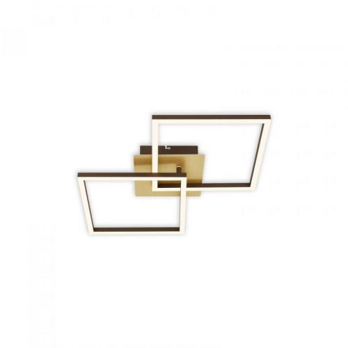 Stropné LED svetlo Frame zlatá stmievateľné, 2-pl.