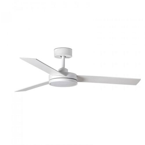 Stropný LED ventilátor Barth so svetlom, biela