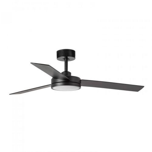 Stropný LED ventilátor Barth so svetlom, čierna