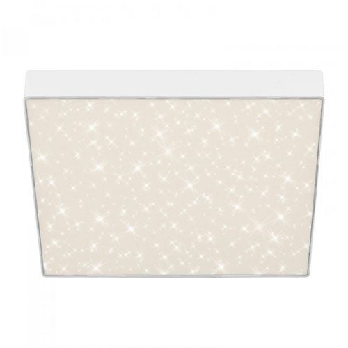 Stropné LED svetlo Flame Star 28,7 x 28,7 cm biela