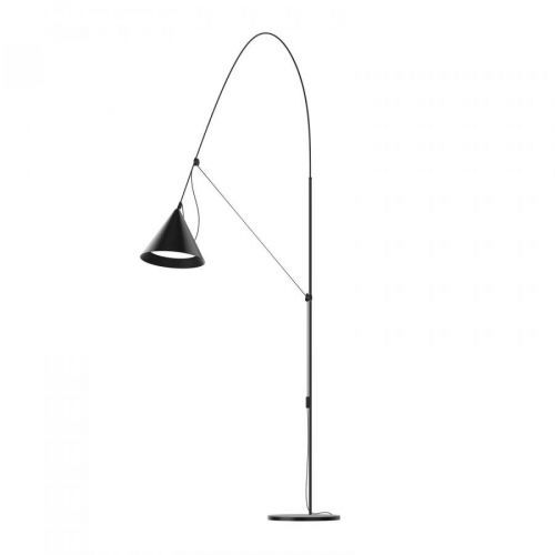 midgard AYNO stojaca lampa, čierna/čierna 3000 K