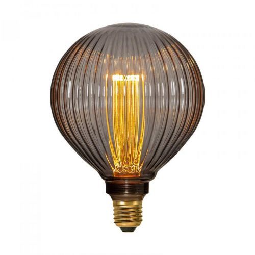 LED Globe G125 Decoled E27 1 W 2 000 K dymová sivá
