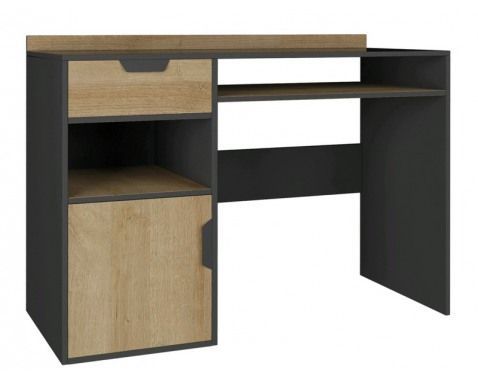 Písací stôl Nano, dub/grafit%