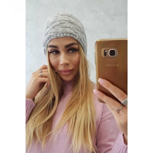 Cap with fleece Edyta K298 gray