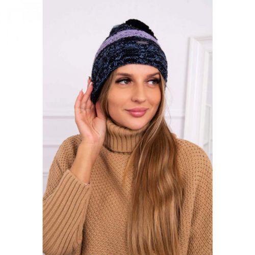 Cap with fleece Pola K267 navy blue + maritime