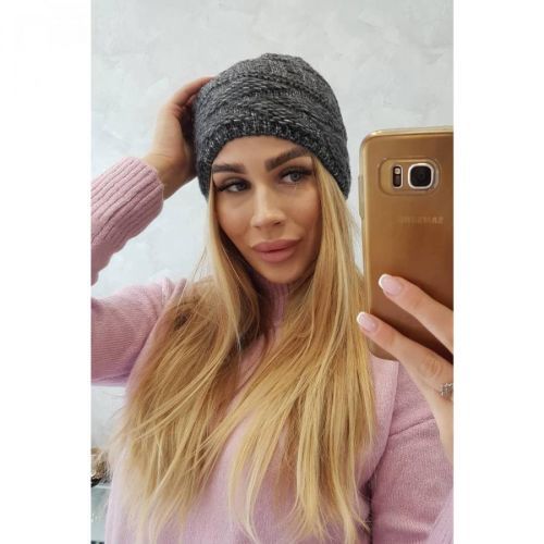 Cap with fleece Edyta K298 graphite